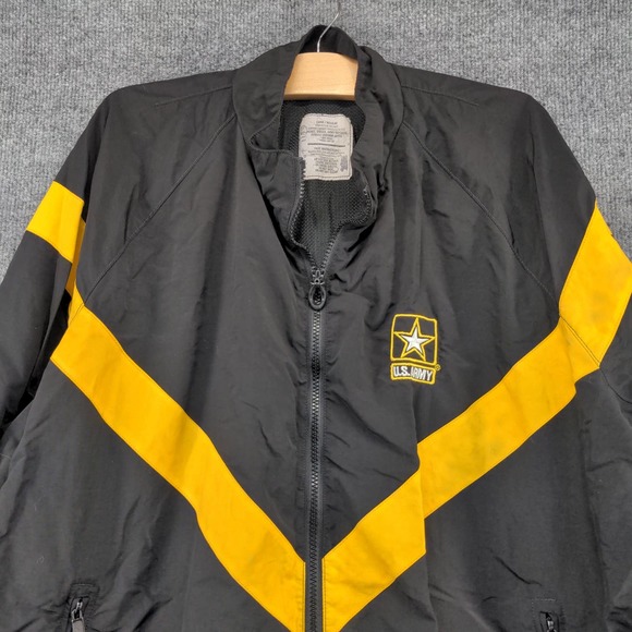 U.S. Army Mens Physical Fitness Uniform Jacket APFU Black Size L - Picture 7 of 14